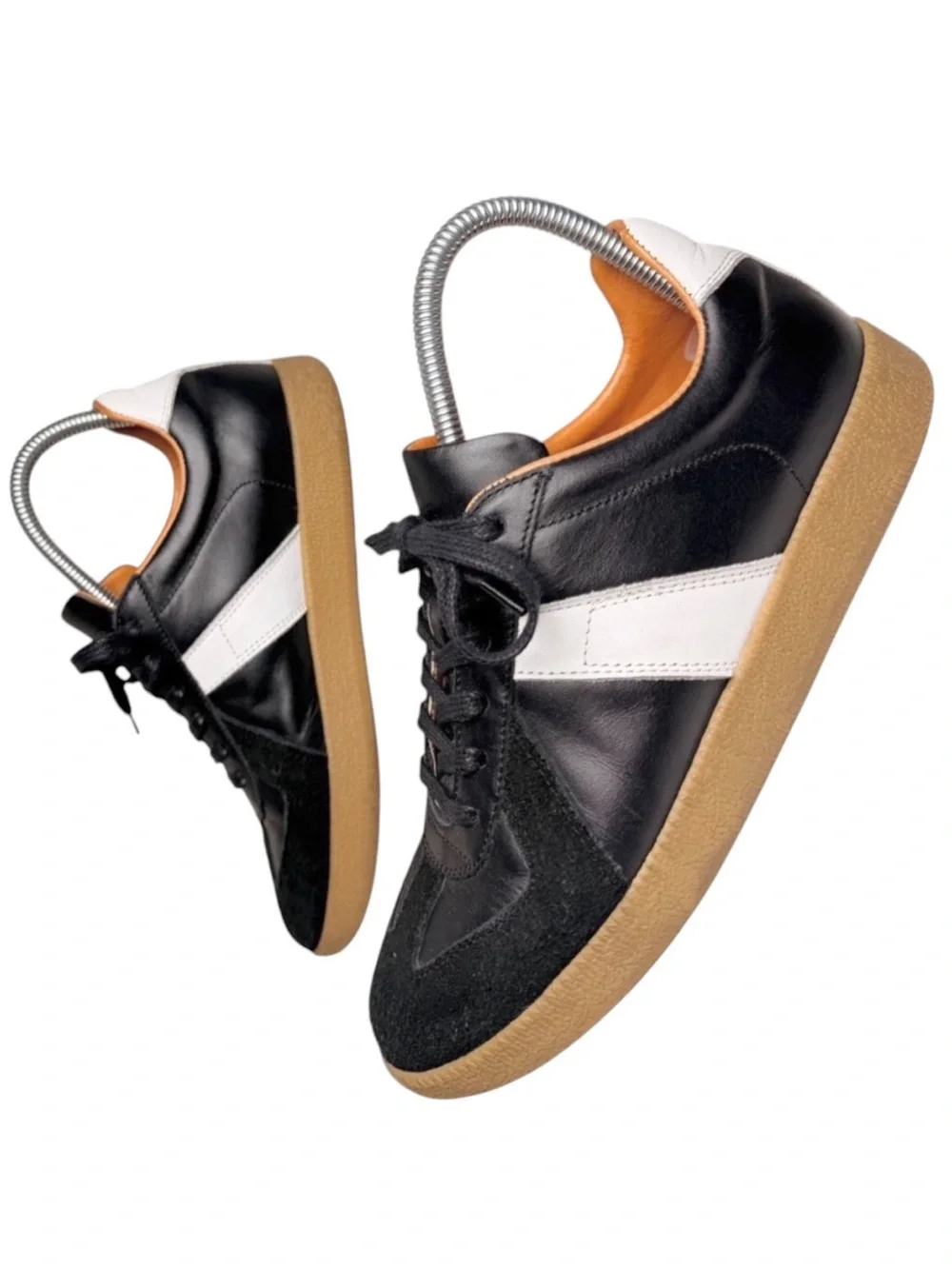 Beckett Simonon Morgen GAT Leather Sneakers Black White Gum Sole 7.5